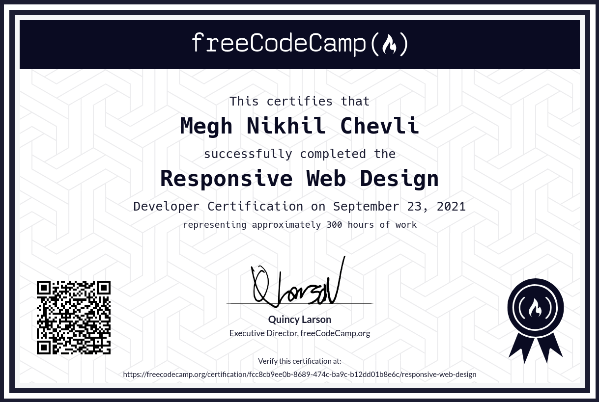 Responsive web development certificate